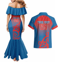 Custom St Joseph's Maori Girls' College Couples Matching Mermaid Dress and Hawaiian Shirt Maori Koru Pattern