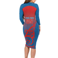 Custom St Joseph's Maori Girls' College Family Matching Long Sleeve Bodycon Dress and Hawaiian Shirt Maori Koru Pattern LT05 - Polynesian Pride