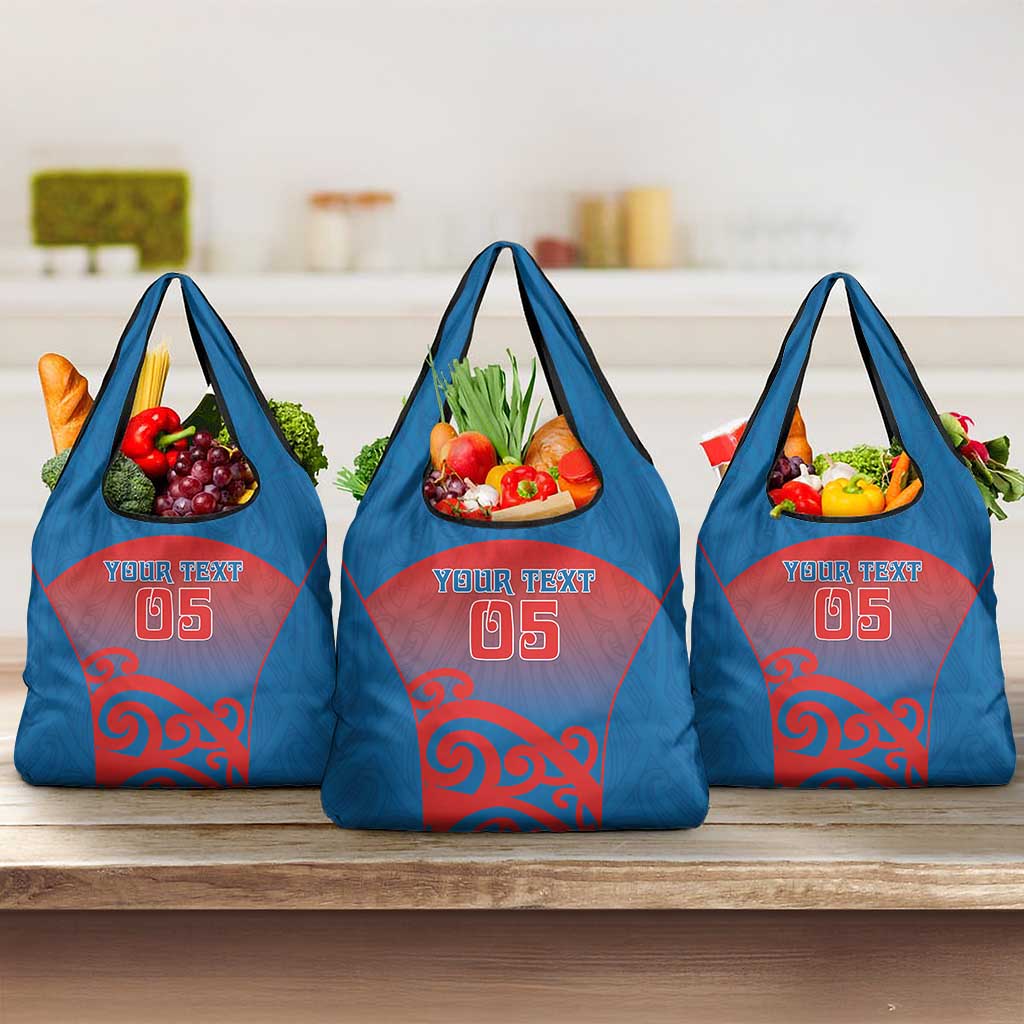 Custom St Joseph's Maori Girls' College Grocery Bag Maori Koru Pattern