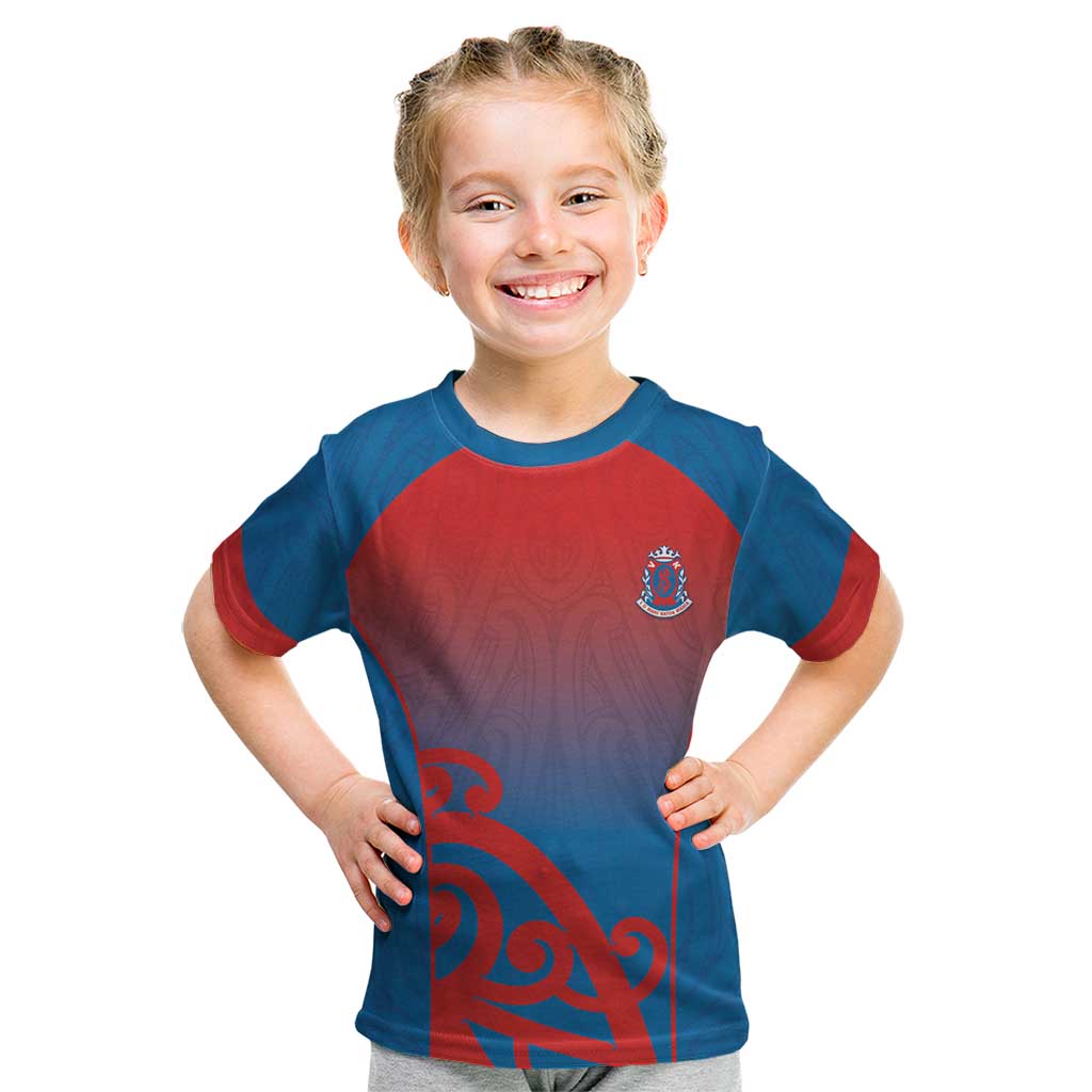Custom St Joseph's Maori Girls' College Kid T Shirt Maori Koru Pattern