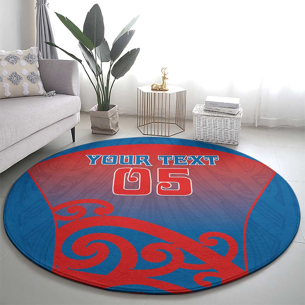 Custom St Joseph's Maori Girls' College Round Carpet Maori Koru Pattern