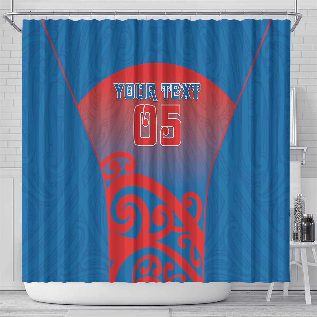 Custom St Joseph's Maori Girls' College Shower Curtain Maori Koru Pattern