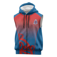 Custom St Joseph's Maori Girls' College Sleeveless Zip Hoodie Maori Koru Pattern
