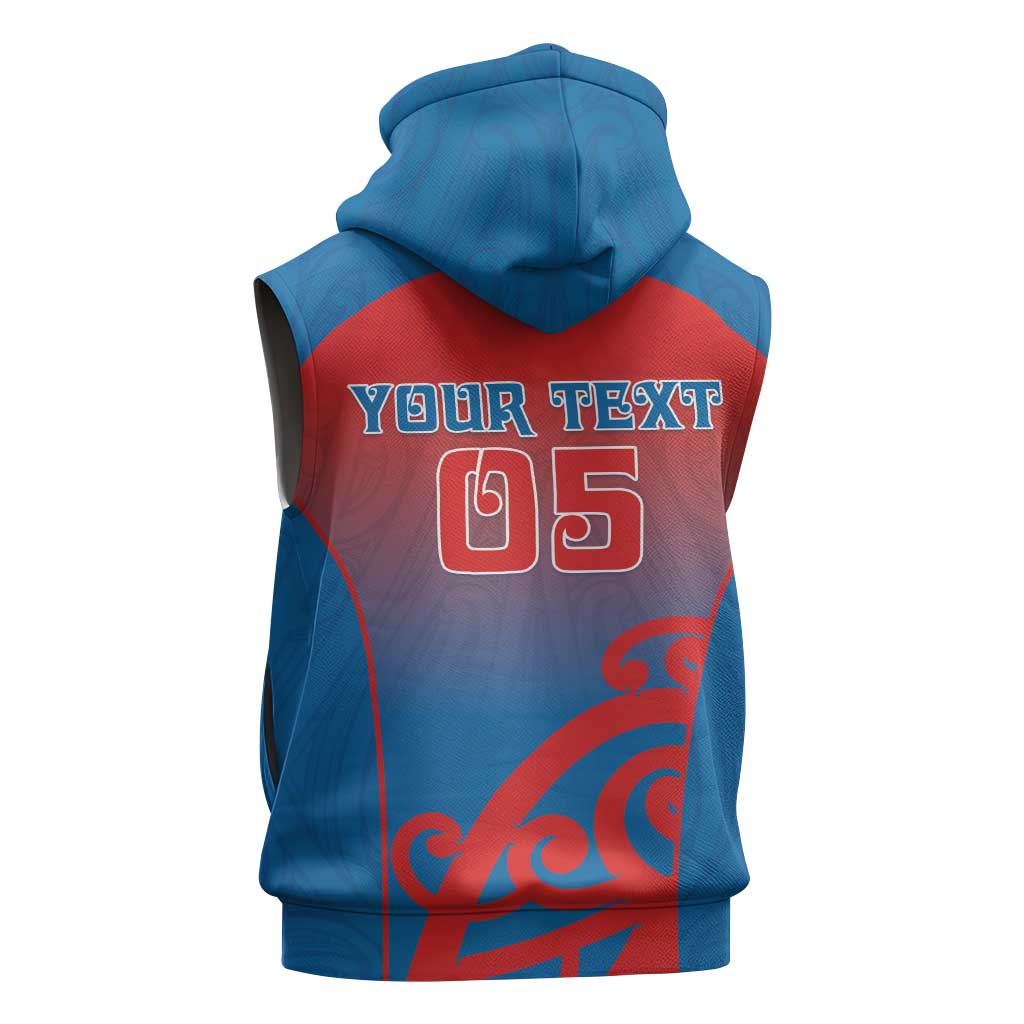 Custom St Joseph's Maori Girls' College Sleeveless Zip Hoodie Maori Koru Pattern