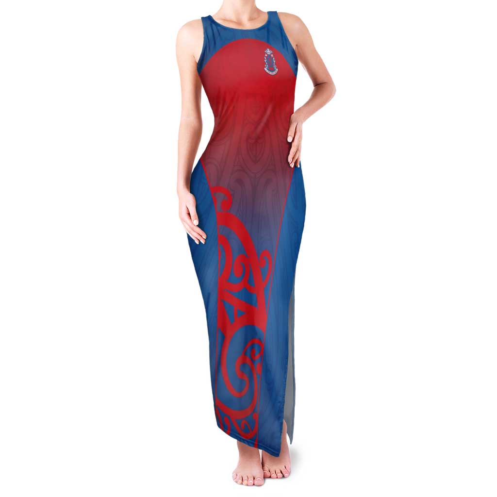 Custom St Joseph's Maori Girls' College Tank Maxi Dress Maori Koru Pattern
