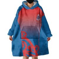 Custom St Joseph's Maori Girls' College Wearable Blanket Hoodie Maori Koru Pattern