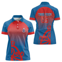 Custom St Joseph's Maori Girls' College Women Polo Shirt Maori Koru Pattern