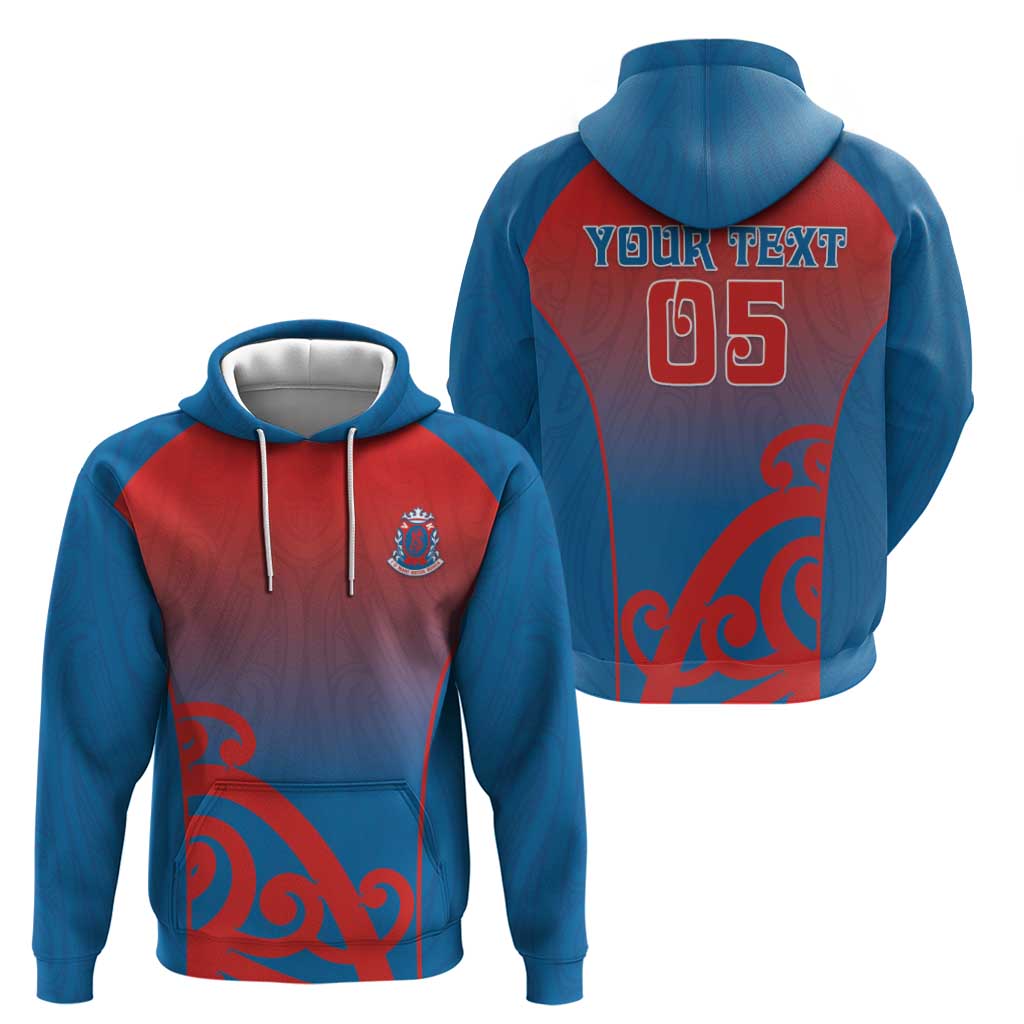 Custom St Joseph's Maori Girls' College Zip Hoodie Maori Koru Pattern
