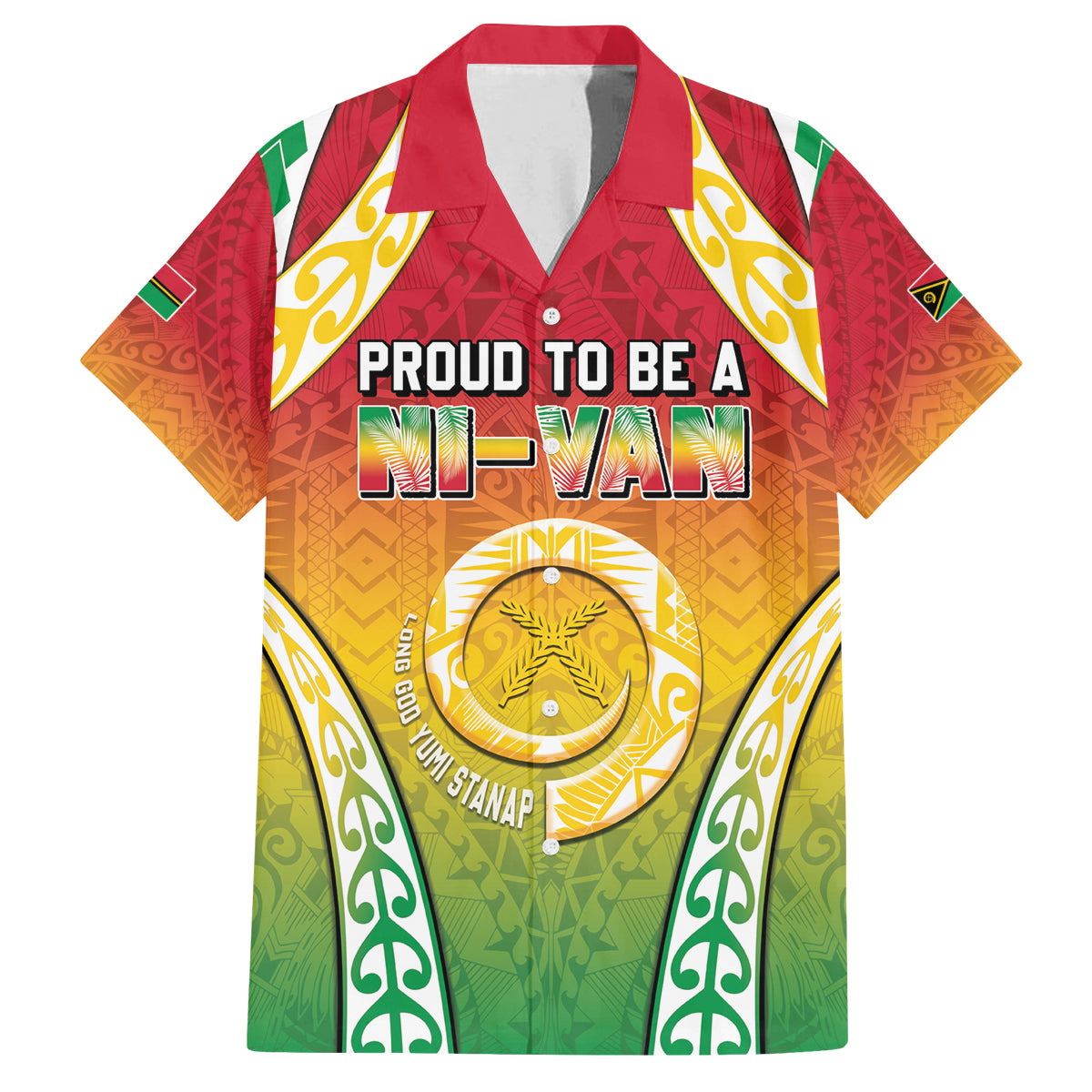 Personalised Vanuatu Family Matching Puletasi and Hawaiian Shirt Proud To Be A Ni-Van With Tribal Pattern