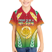 Personalised Vanuatu Family Matching Short Sleeve Bodycon Dress and Hawaiian Shirt Proud To Be A Ni-Van With Tribal Pattern LT05 Son's Shirt Reggae - Polynesian Pride