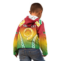 Personalised Vanuatu Kid Hoodie Proud To Be A Ni-Van With Tribal Pattern