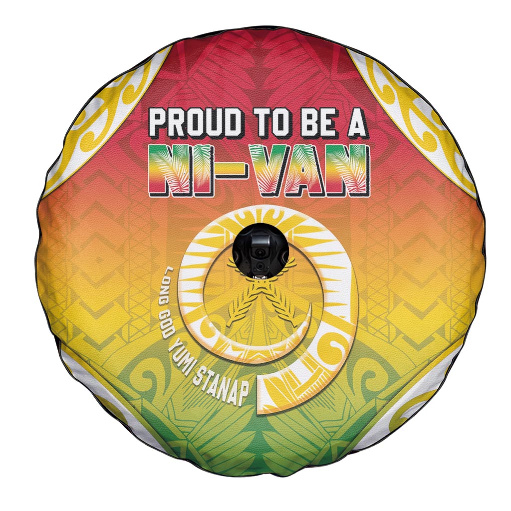 Vanuatu Spare Tire Cover Proud To Be A Ni-Van With Tribal Pattern