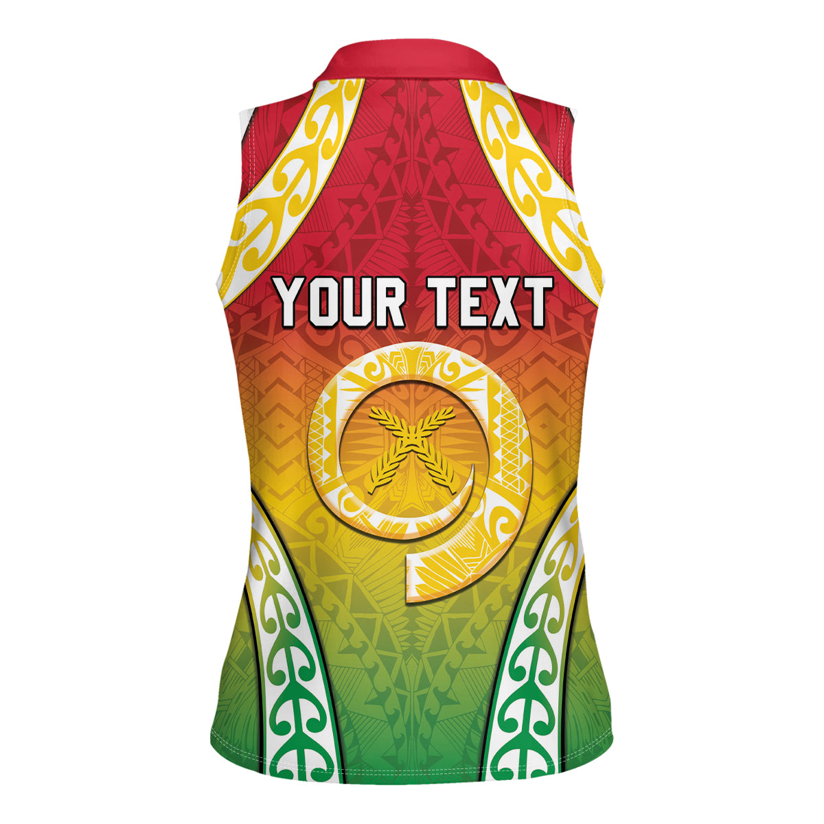 Personalised Vanuatu Women Sleeveless Polo Shirt Proud To Be A Ni-Van With Tribal Pattern