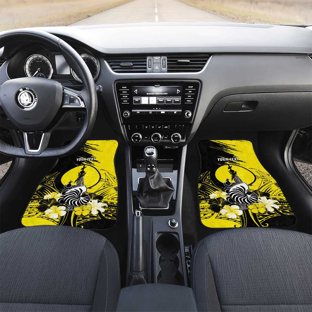 New Caledonia Day Car Mats Kanaky Flag Coat Of Arms Polynesian Pattern