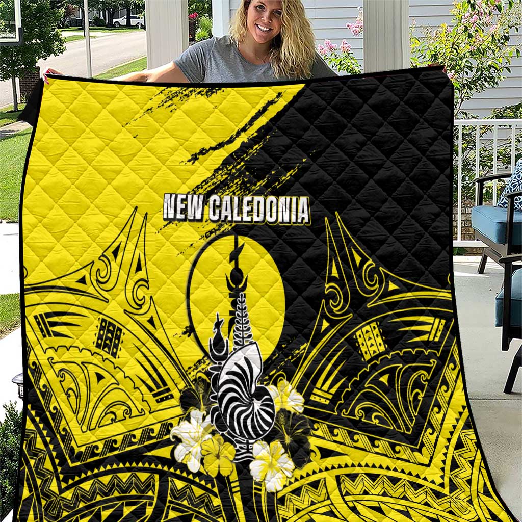 New Caledonia Day Quilt Kanaky Flag Coat Of Arms Polynesian Pattern