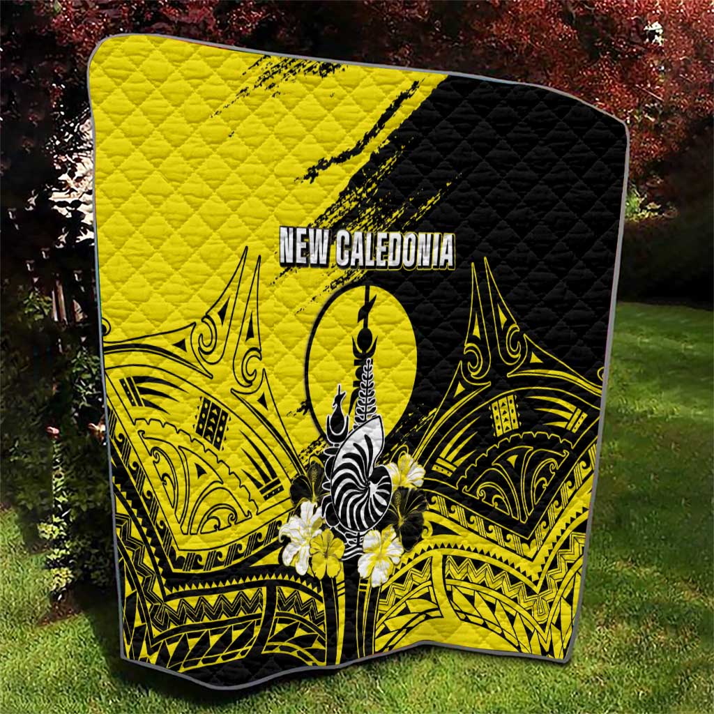 New Caledonia Day Quilt Kanaky Flag Coat Of Arms Polynesian Pattern