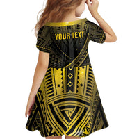 Personalised Polynesia Childhood Cancer Awareness Family Matching Mermaid Dress and Hawaiian Shirt You Are Stronger Than Cancer