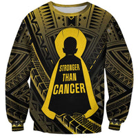 Personalised Polynesia Childhood Cancer Awareness Sweatshirt You Are Stronger Than Cancer