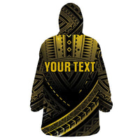 Personalised Polynesia Childhood Cancer Awareness Wearable Blanket Hoodie You Are Stronger Than Cancer