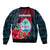 Guam Bomber Jacket Latte Stone Mix Bougainvillea Polynesian Pattern LT05 - Polynesian Pride