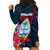 Guam Hoodie Dress Latte Stone Mix Bougainvillea Polynesian Pattern LT05 - Polynesian Pride