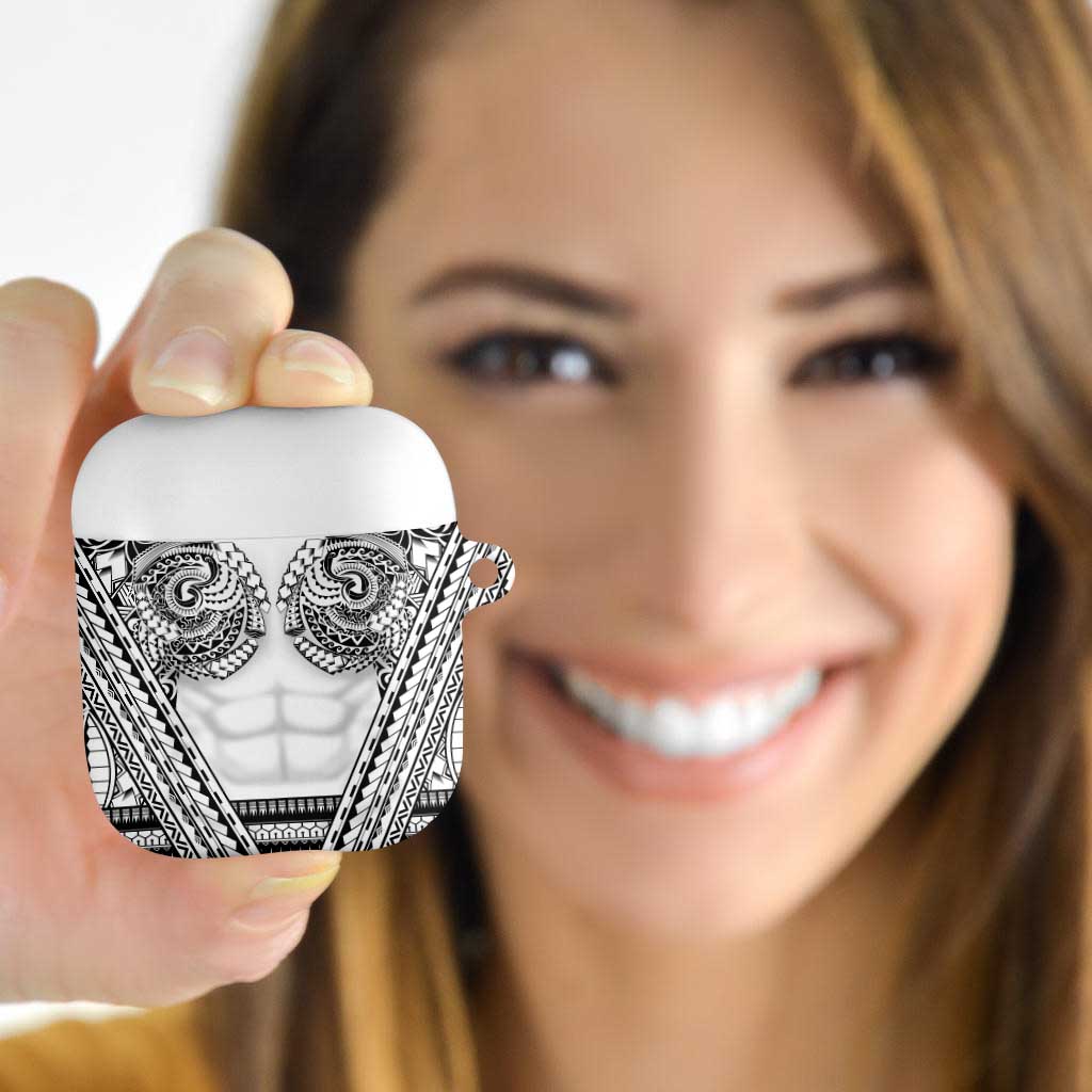 Polynesian Tattoo Inspired Cosplay Costume AirPods Case Tribal Warrior White - Polynesian Pride