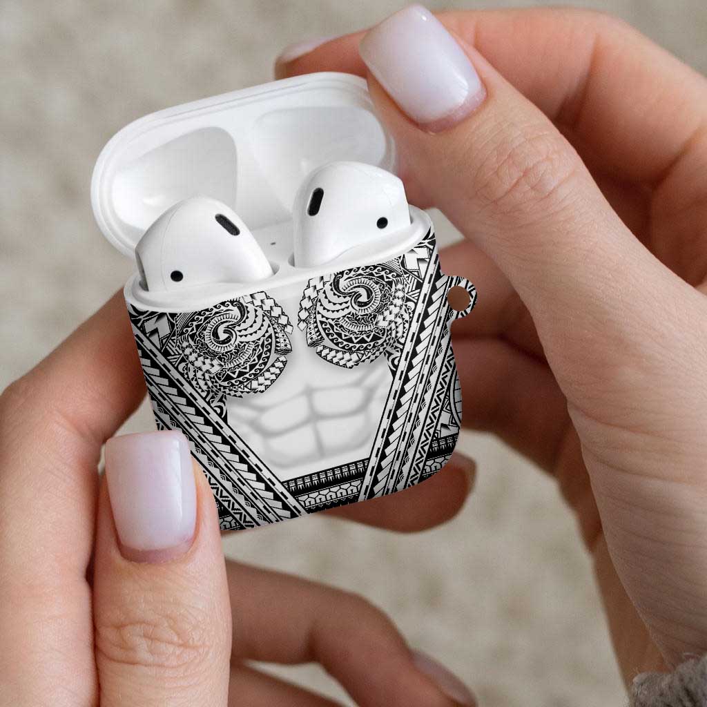 Polynesian Tattoo Inspired Cosplay Costume AirPods Case Tribal Warrior White - Polynesian Pride