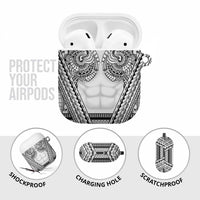 Polynesian Tattoo Inspired Cosplay Costume AirPods Case Tribal Warrior White - Polynesian Pride