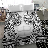 Polynesian Tattoo Inspired Cosplay Costume Bedding Set Tribal Warrior White - Polynesian Pride