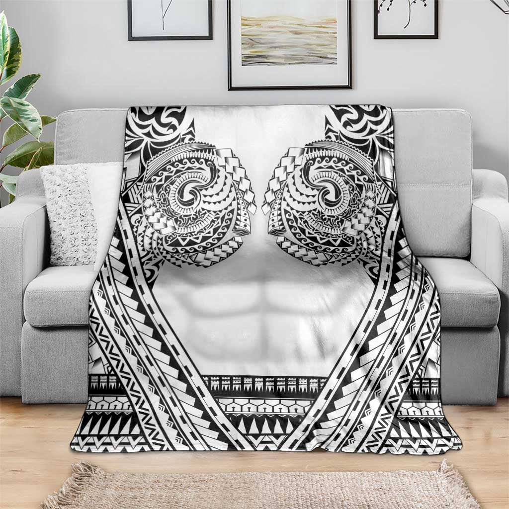 Polynesian Tattoo Inspired Cosplay Costume Blanket Tribal Warrior White - Polynesian Pride