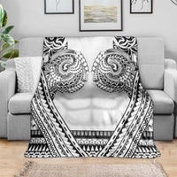 Polynesian Tattoo Inspired Cosplay Costume Blanket Tribal Warrior White - Polynesian Pride
