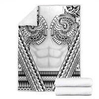 Polynesian Tattoo Inspired Cosplay Costume Blanket Tribal Warrior White - Polynesian Pride