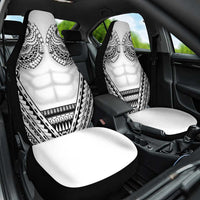 Polynesian Tattoo Inspired Cosplay Costume Car Seat Cover Tribal Warrior White LT05 One Size White - Polynesian Pride