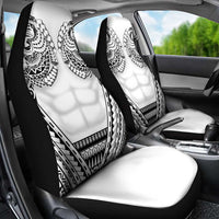 Polynesian Tattoo Inspired Cosplay Costume Car Seat Cover Tribal Warrior White LT05 - Polynesian Pride
