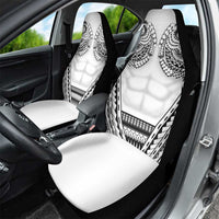 Polynesian Tattoo Inspired Cosplay Costume Car Seat Cover Tribal Warrior White LT05 - Polynesian Pride