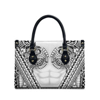 Polynesian Tattoo Inspired Cosplay Costume Leather Bag Tribal Warrior White - Polynesian Pride