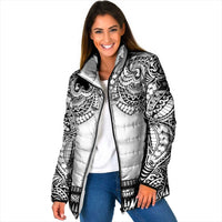 Polynesian Tattoo Inspired Cosplay Costume Padded Jacket Tribal Warrior White - Polynesian Pride