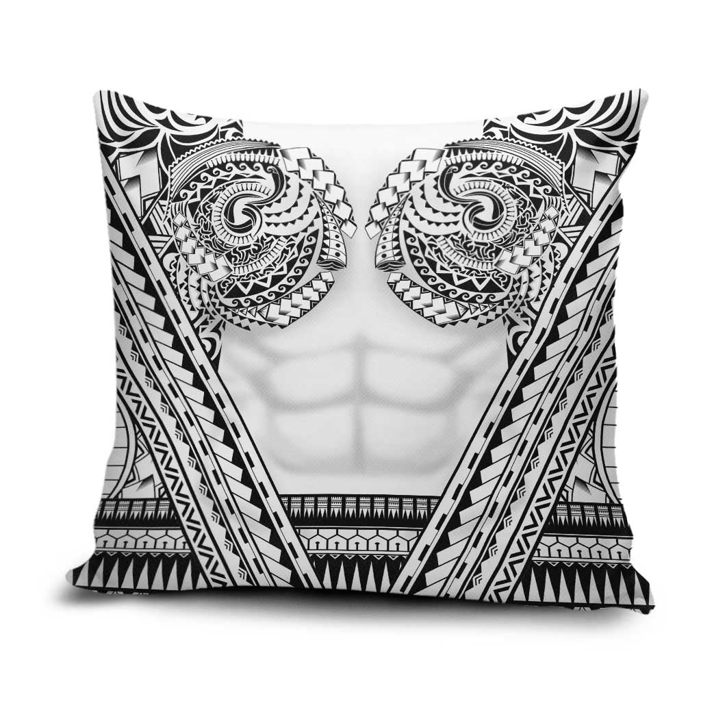 Polynesian Tattoo Inspired Cosplay Costume Pillow Cover Tribal Warrior White - Polynesian Pride
