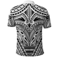 Polynesian Tattoo Inspired Cosplay Costume Polo Shirt Tribal Warrior White - Polynesian Pride