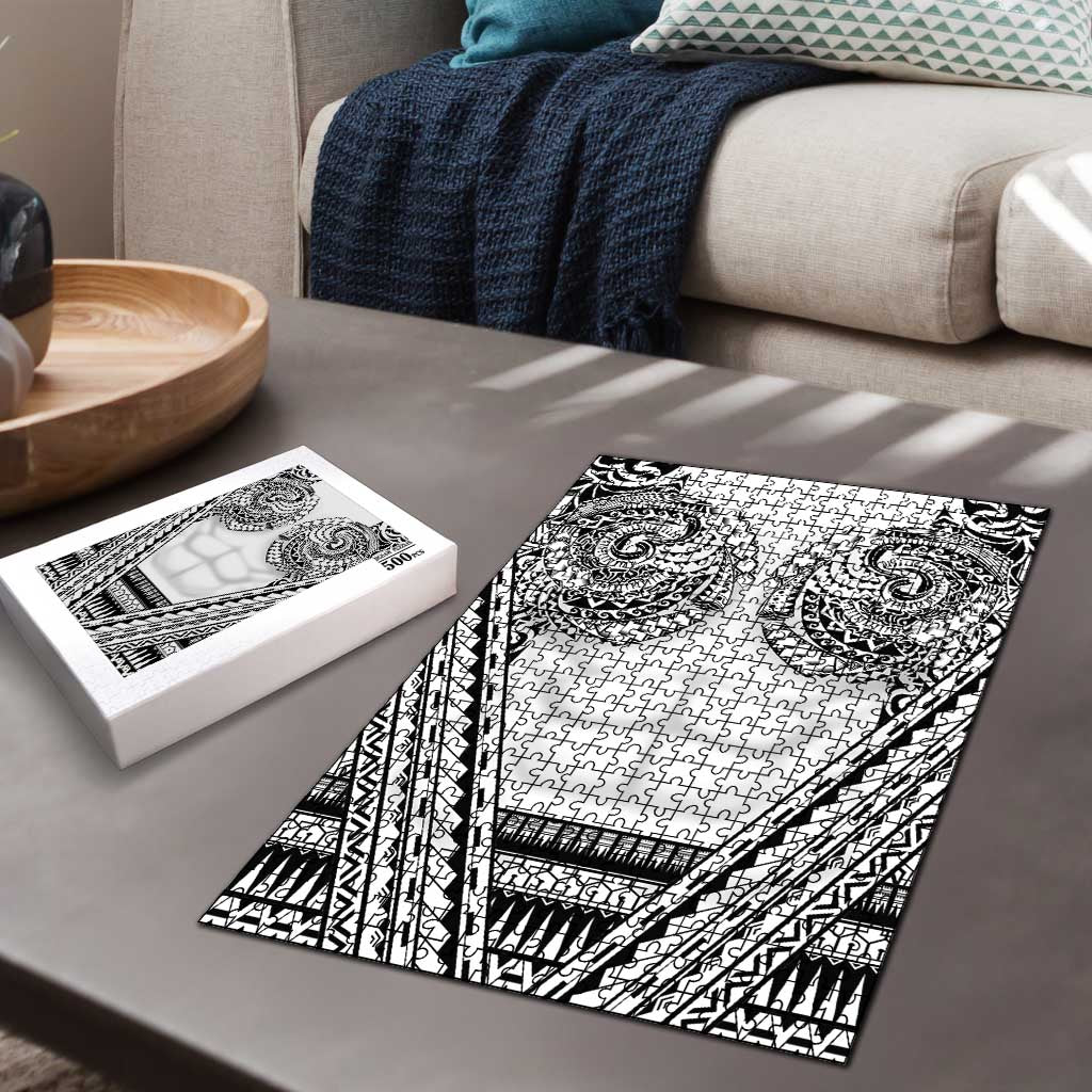 Polynesian Tattoo Inspired Cosplay Costume Puzzle Tribal Warrior White - Polynesian Pride