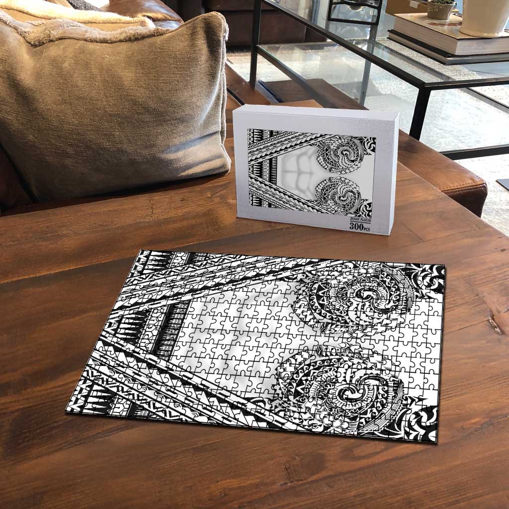 Polynesian Tattoo Inspired Cosplay Costume Puzzle Tribal Warrior White - Polynesian Pride