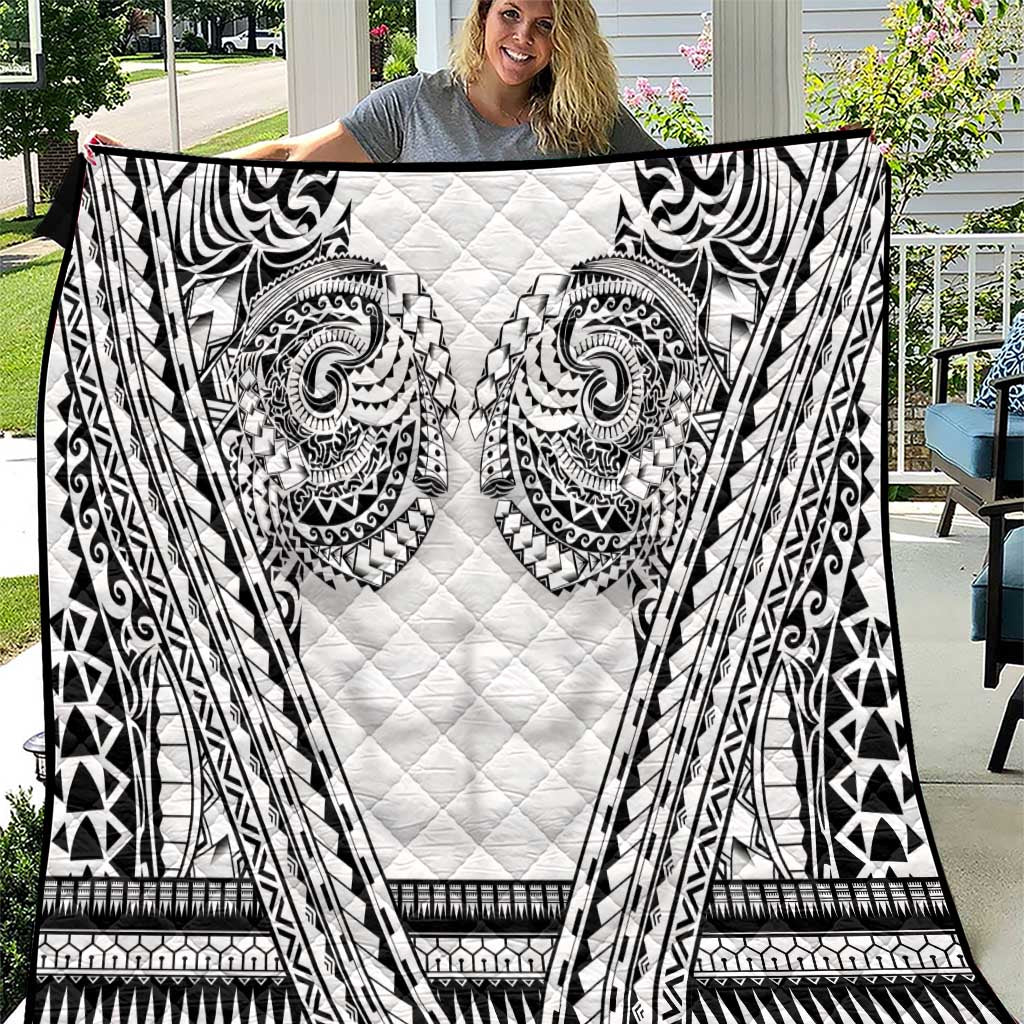 Polynesian Tattoo Inspired Cosplay Costume Quilt Tribal Warrior White - Polynesian Pride