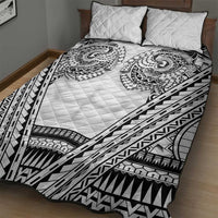 Polynesian Tattoo Inspired Cosplay Costume Quilt Bed Set Tribal Warrior White - Polynesian Pride
