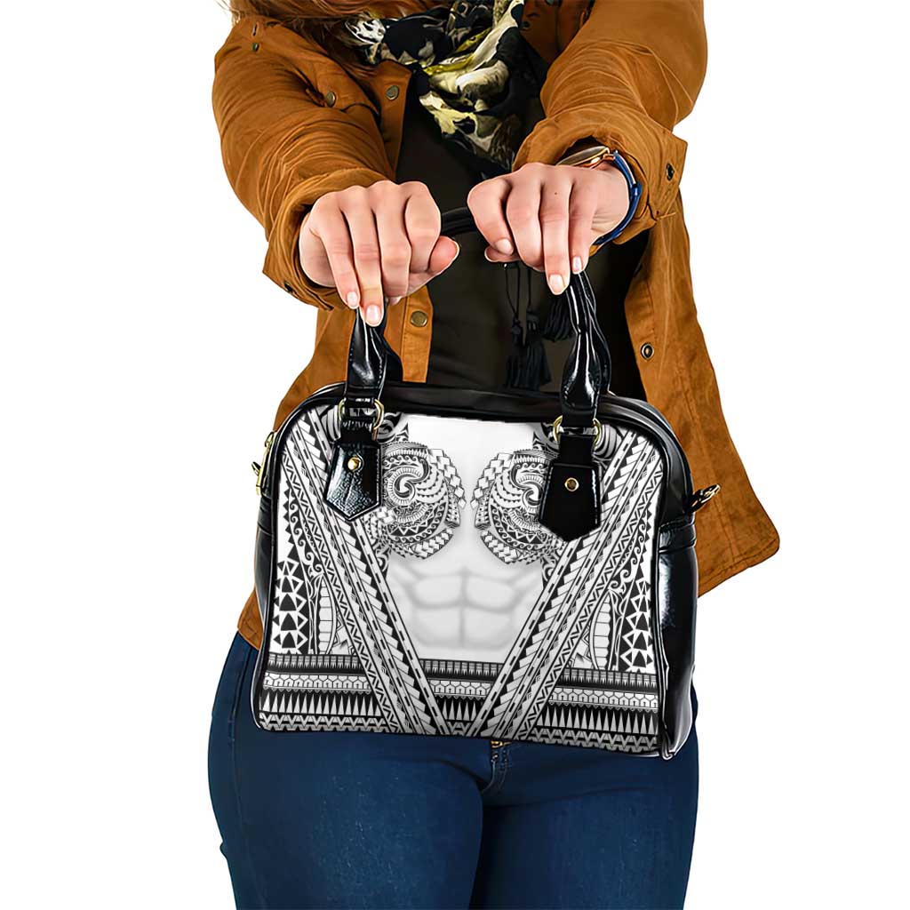 Polynesian Tattoo Inspired Cosplay Costume Shoulder Handbag Tribal Warrior White - Polynesian Pride