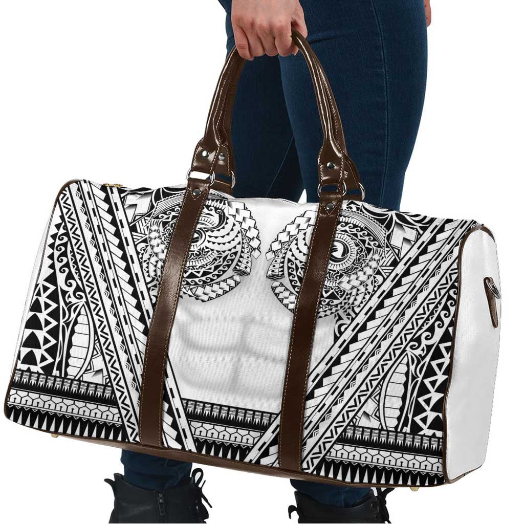 Polynesian Tattoo Inspired Cosplay Costume Travel Bag Tribal Warrior White - Polynesian Pride