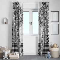Polynesian Tattoo Inspired Cosplay Costume Window Curtain Tribal Warrior White - Polynesian Pride