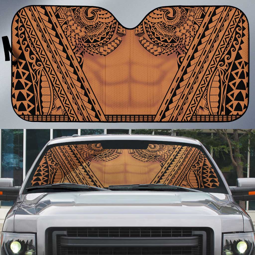Polynesian Tattoo Inspired Cosplay Costume Auto Sun Shade Tribal Warrior - Polynesian Pride