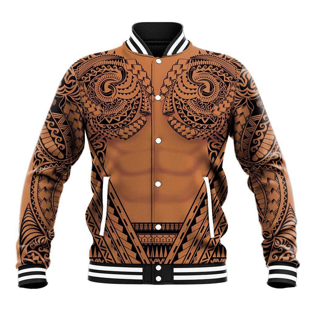 Polynesian Tattoo Inspired Cosplay Costume Baseball Jacket Tribal Warrior - Polynesian Pride