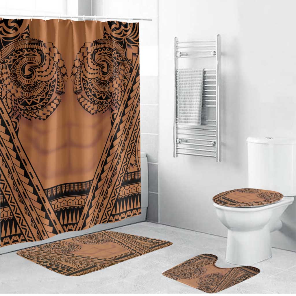 Polynesian Tattoo Inspired Cosplay Costume Bathroom Set Tribal Warrior - Polynesian Pride