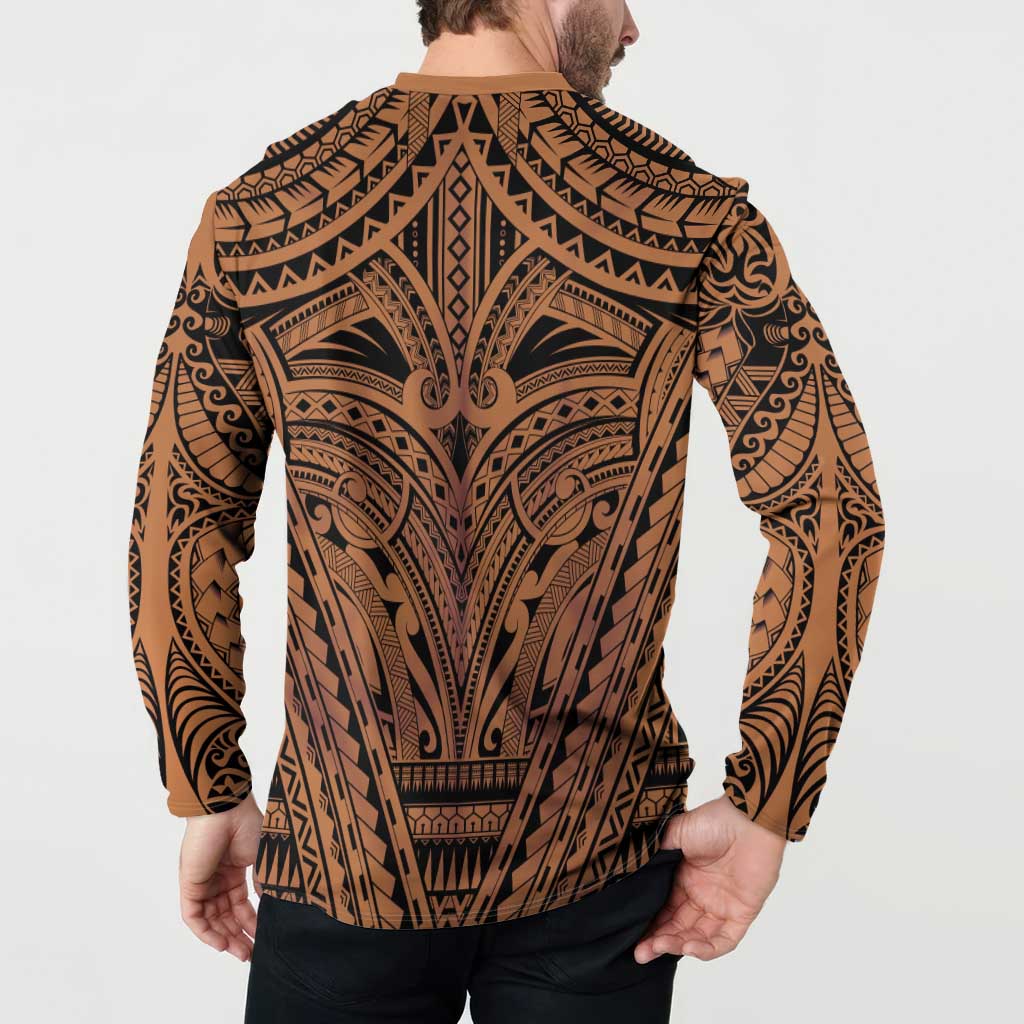 Polynesian Tattoo Inspired Cosplay Costume Button Sweatshirt Tribal Warrior - Polynesian Pride